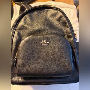 Coach Black Pebbled Leather Men's Backpack